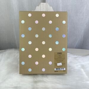 Victoria’s Secret PINK Gift Display Decor Box Gold Brown Holographic Polka Dots